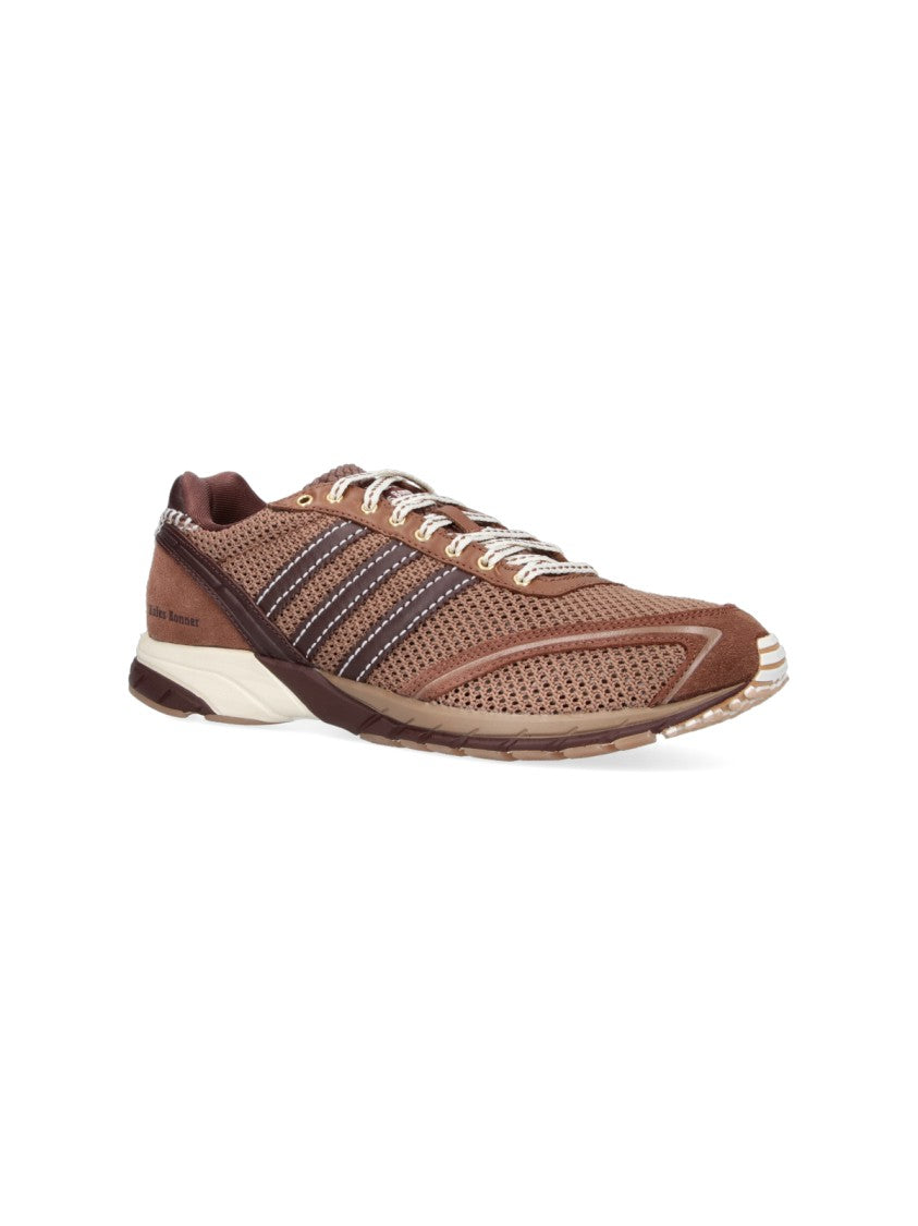 Adidas Originals By Wales Bonner Brown Mesh Suede Accent Sporty Sneakers