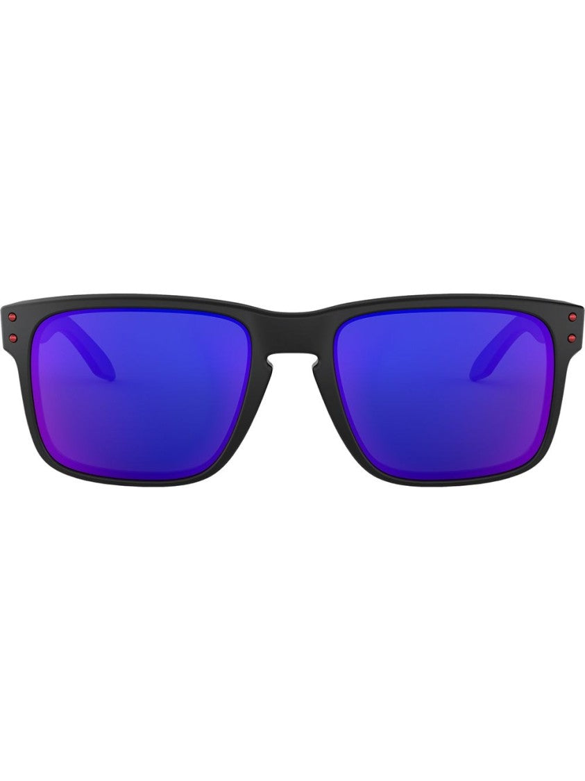 Oakley Bold Square Purple Mirrored Sunglasses With Matte Finish