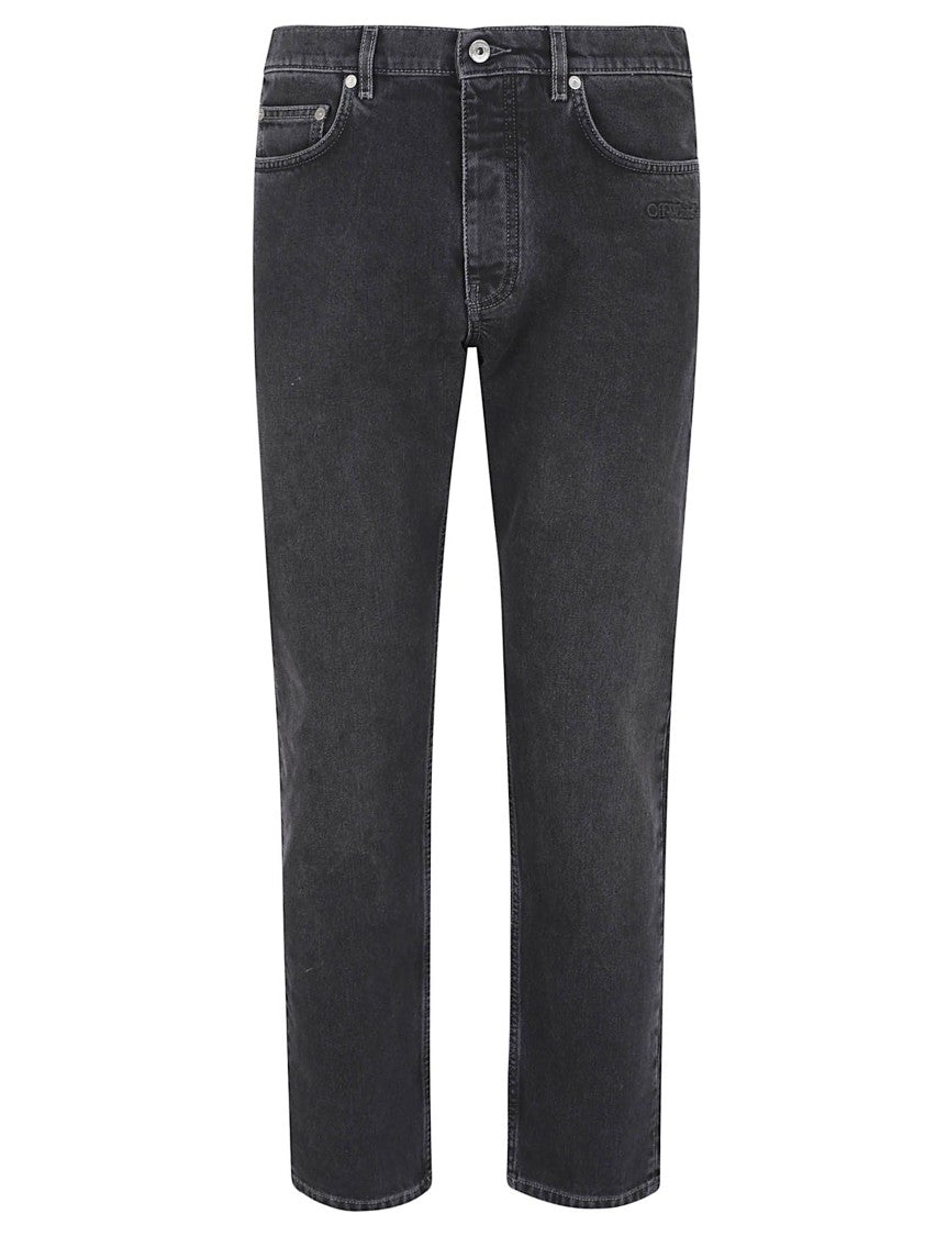 Off-White Straight Fit Black Denim Jeans