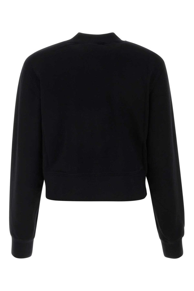 Palm Angels Black Cotton Sweatshirt