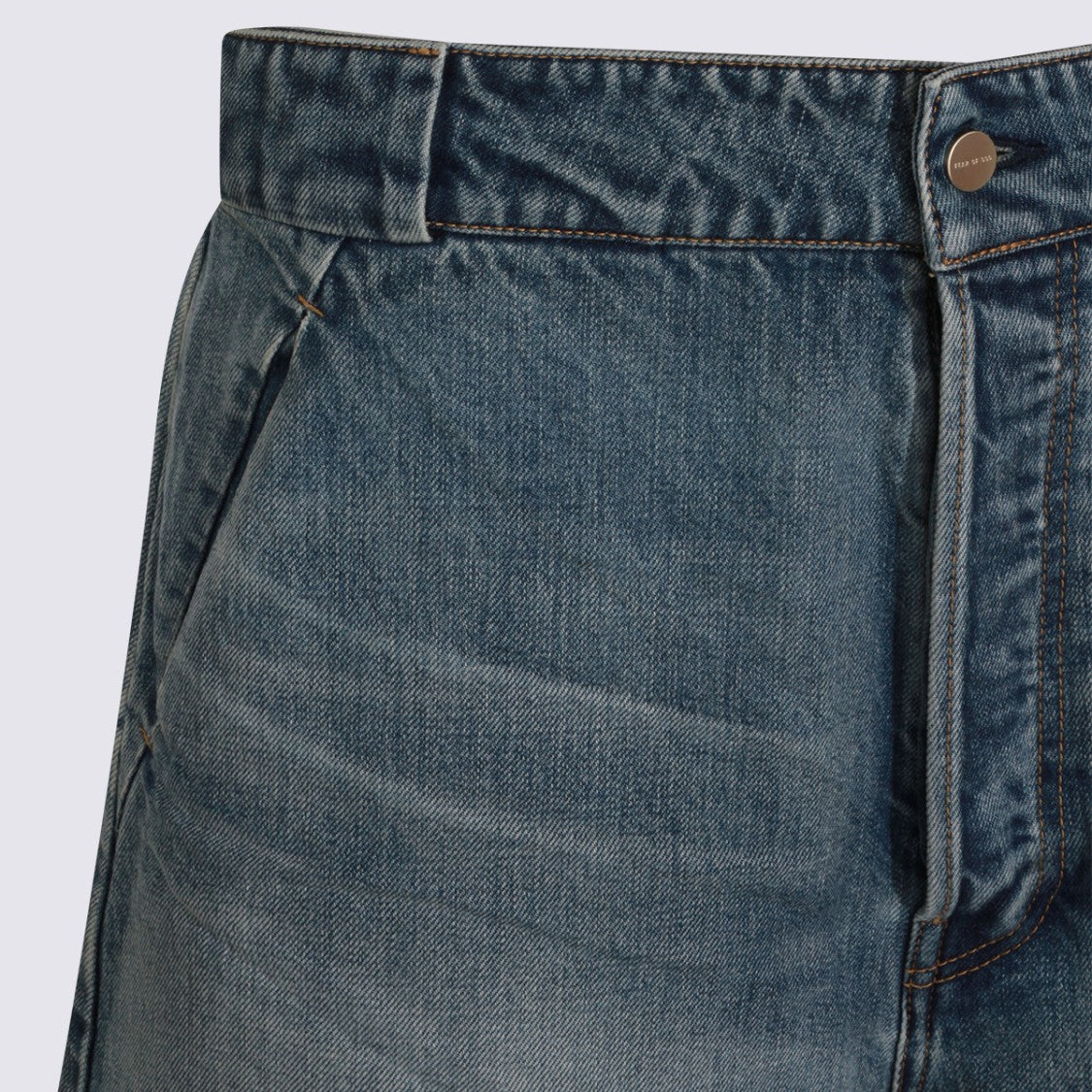 Fear Of God Relaxed Fit Denim Shorts With Classic Five-Pocket Design