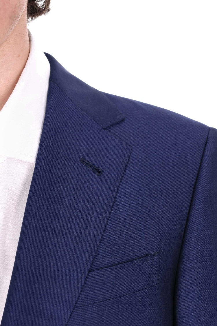 Zegna Structured Deep Blue Wool-Mohair Two-Piece Suit