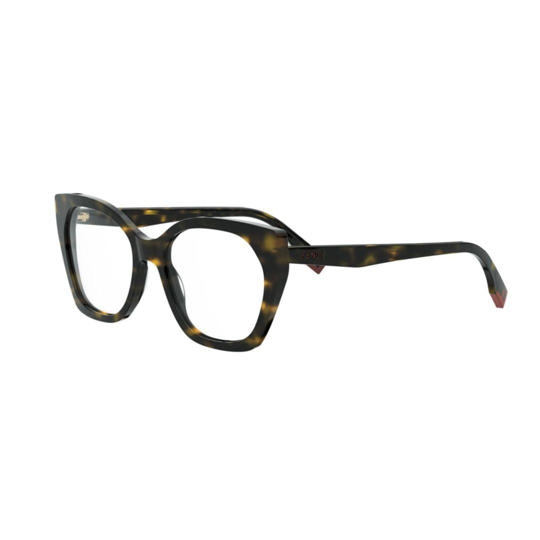 Fendi Fe50136i Bold Oversized Square Frame Tortoiseshell Eyeglasses