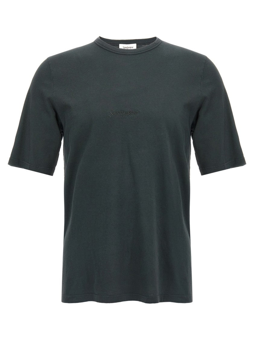 Saint Laurent Logo Embroidery T-Shirt