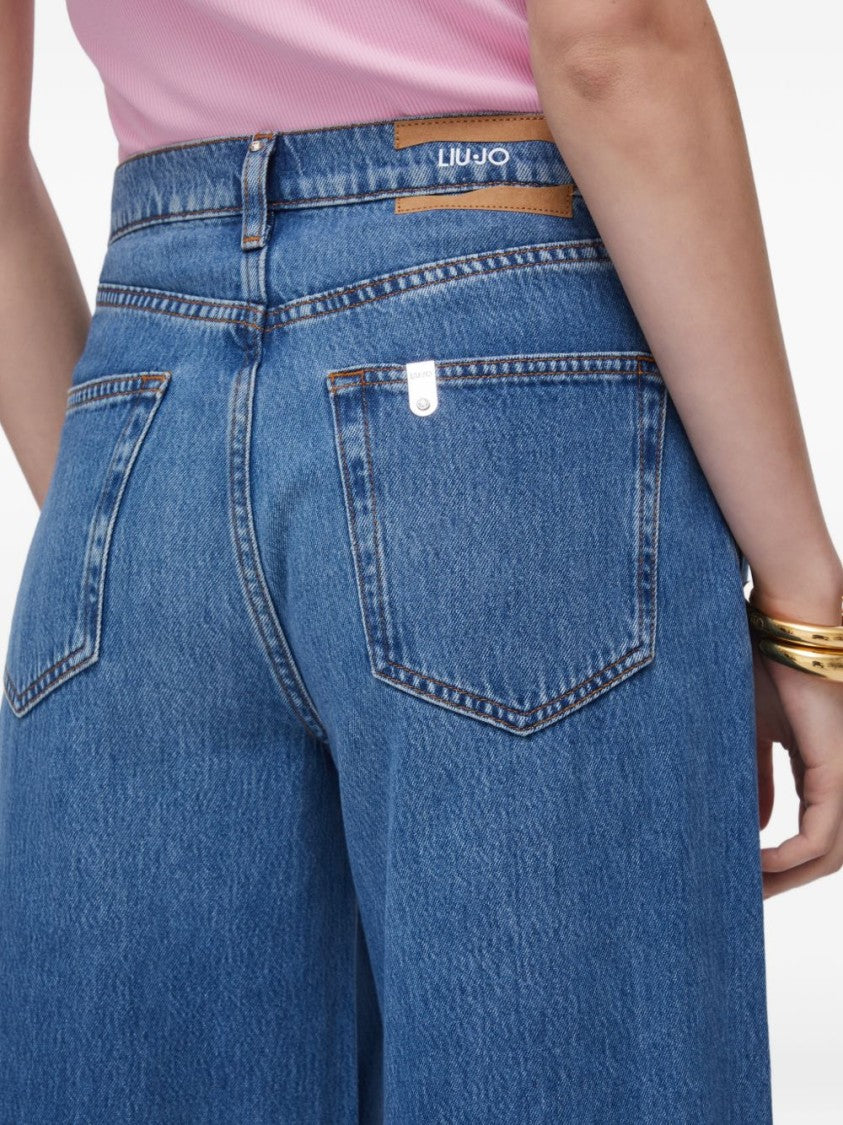 Liu Jo Blue Denim Texture Jeans