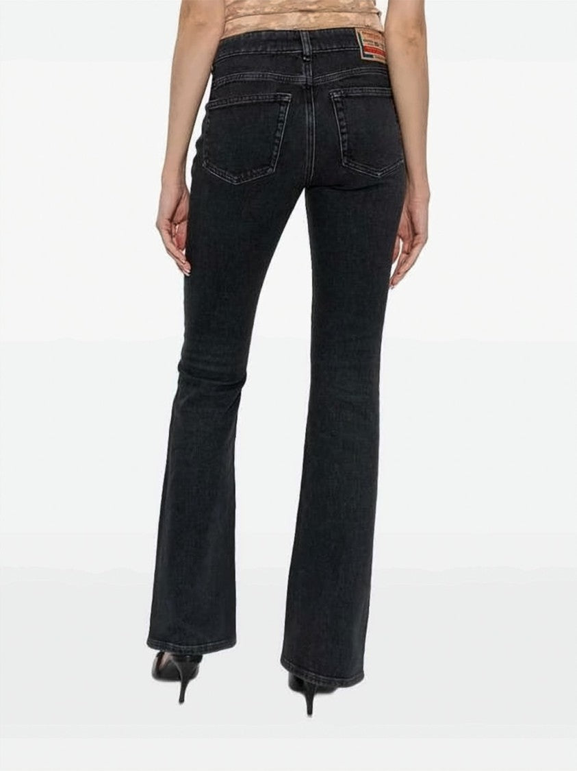 Diesel Bootcut Black Jeans With Mid-Rise Waist