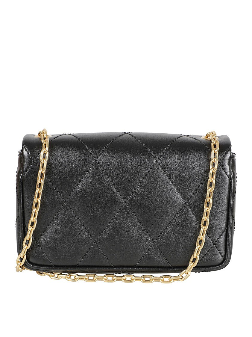 Burberry Quilted Leather Handbag With Equestrian Engraving