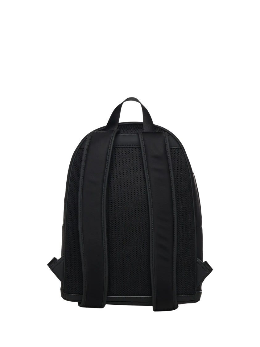 Michael Kors Sleek Black Logo Plaque Backpack