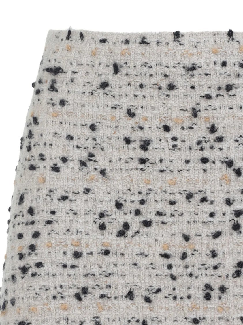 Fabiana Filippi Textured Tweed Mini Skirt With Nubby Finish