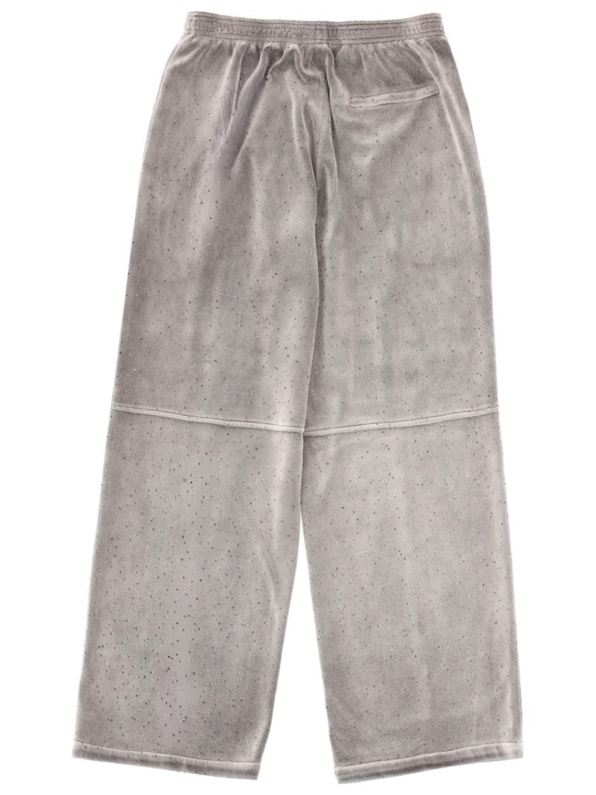 T By Alexander Wang Neutrals Perforated Cotton-Blend Sweatpants