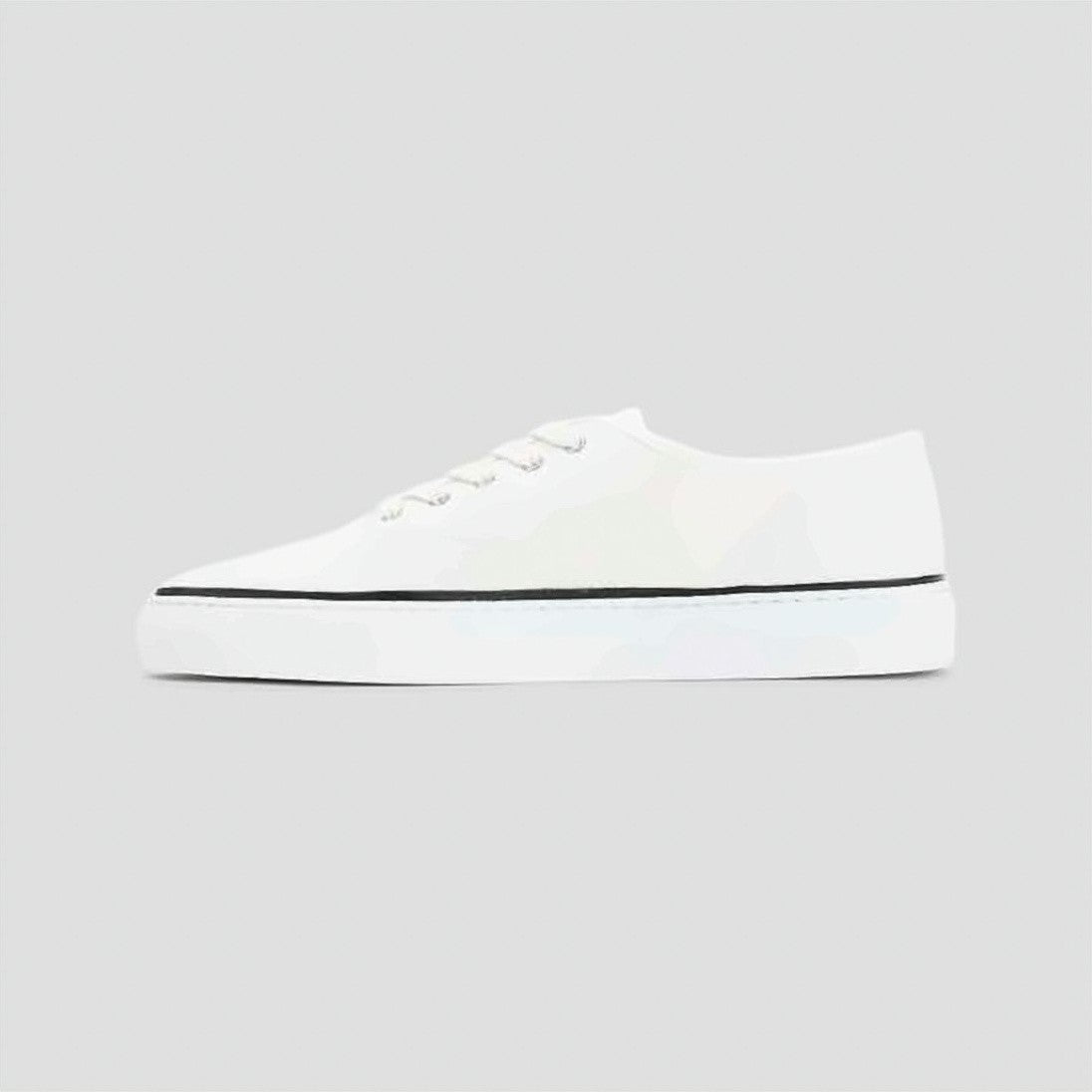 Jacquemus Minimalist White Sneakers With Elegant Black Detailing