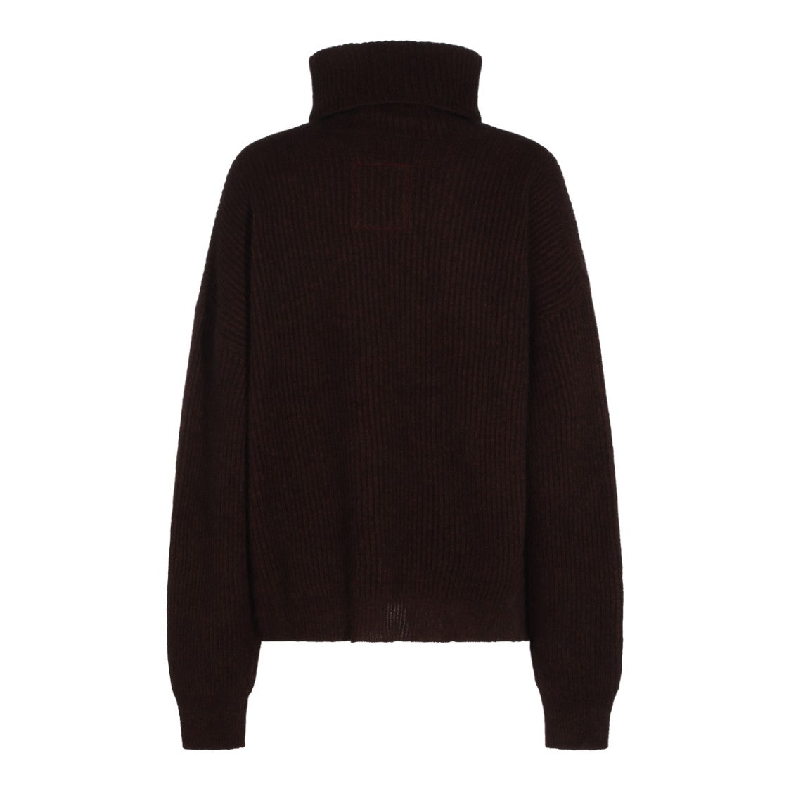 Uma Wang High Turtleneck Ribbed Knit Sweater