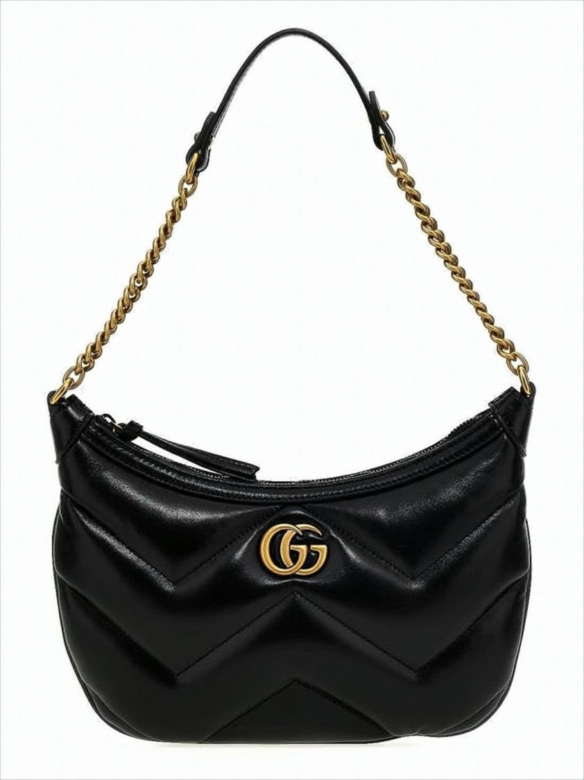Gucci Chevron-Quilted Leather Shoulder Bag