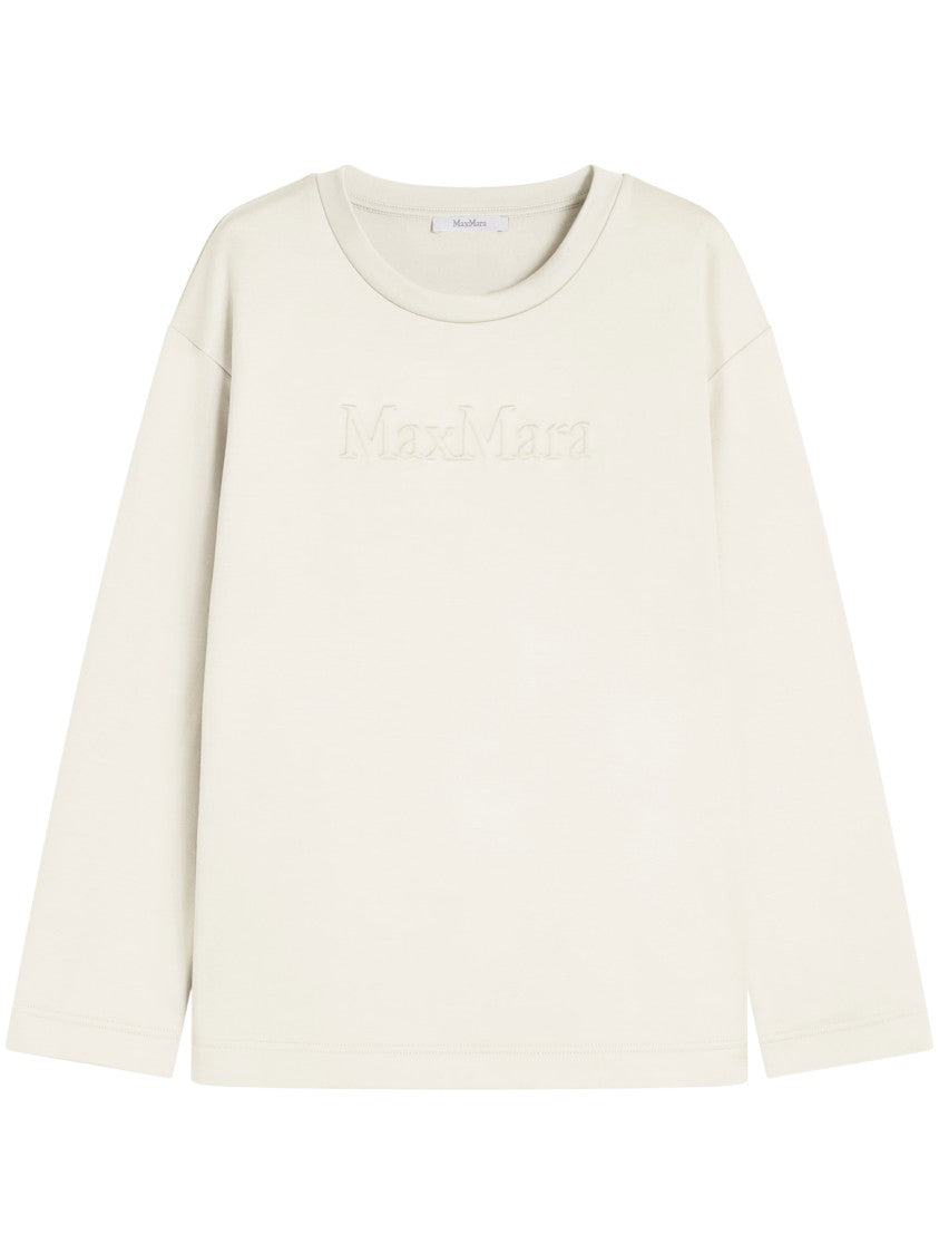 Max Mara Relaxed Fit White Sweater