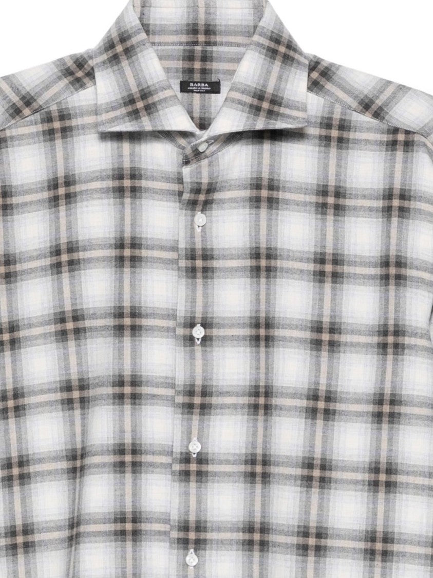 Barba Refined Grey Button-Down Shirt