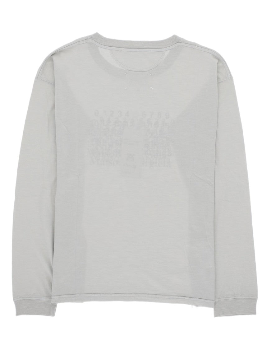 Maison Margiela Long-Sleeve Grey T-Shirt With Minimalist Design