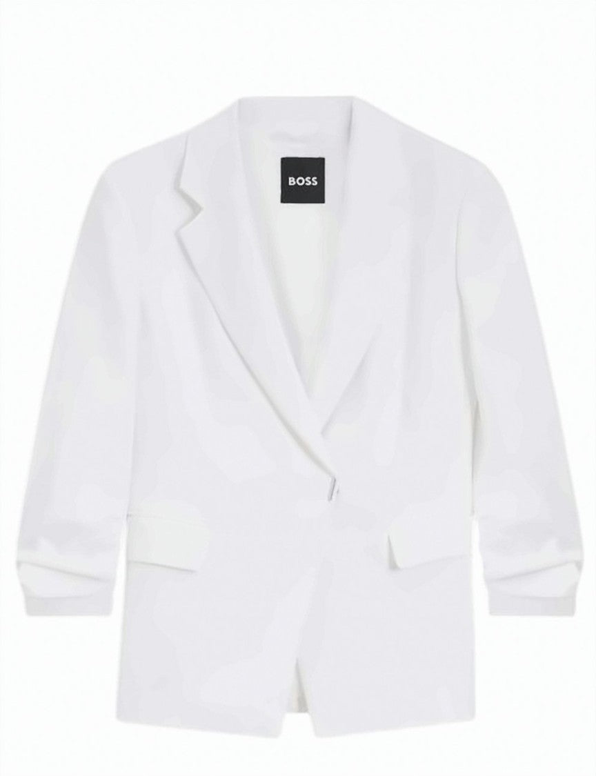 Boss Jia8 Notch Lapels Ruffled Sleeves Blazer