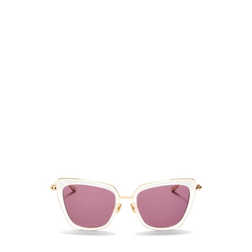 Valentino V - Daydream Ii Translucent White Cat-Eye Sunglasses
