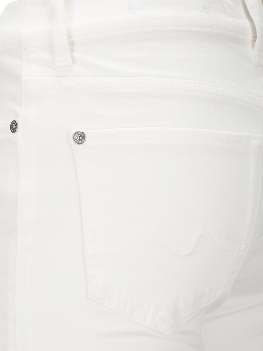 7 For All Mankind Cloud White Bootcut Jeans