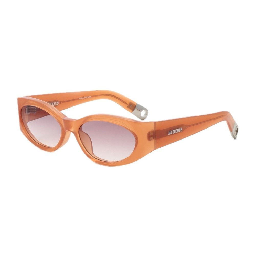 Jacquemus Les Lunettes Jac4 Ovalo Linea "Les Sculptures" Oval Orange Acetate Sunglasses