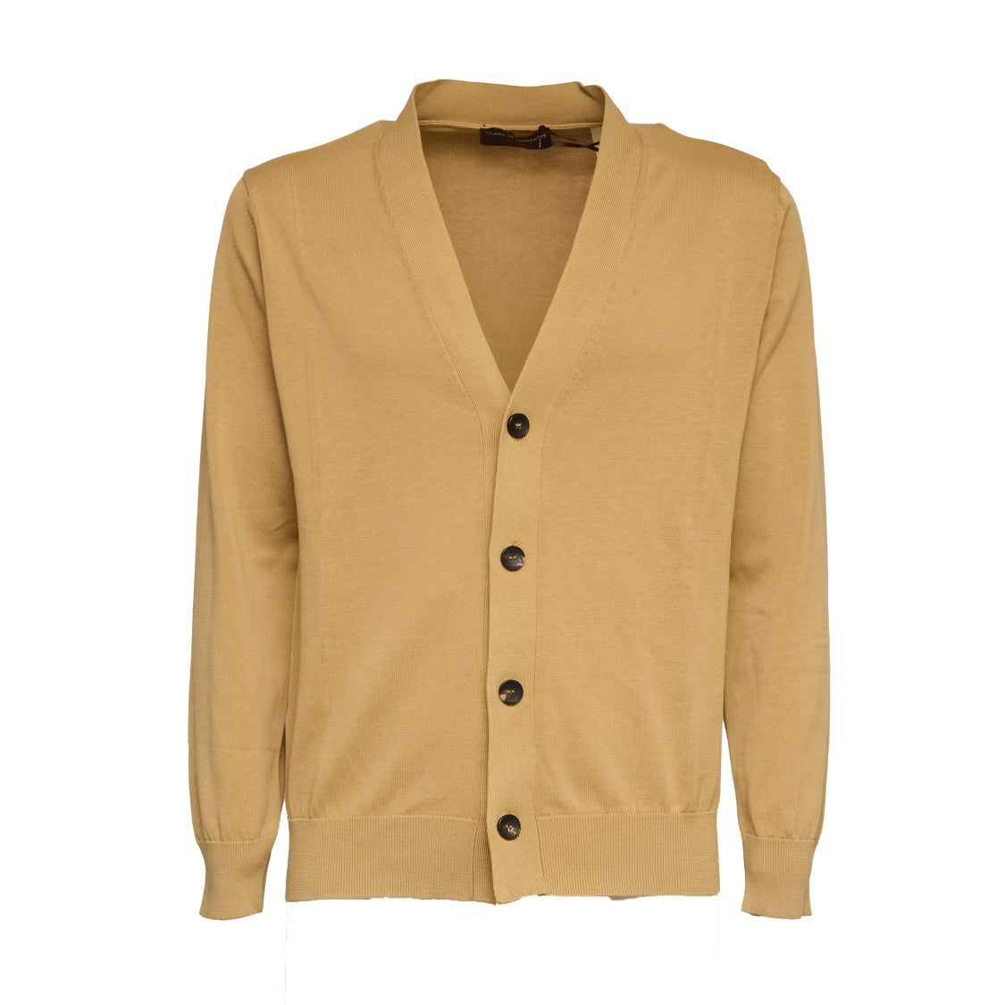 Filippo De Laurentiis Cotton Crepe V-Neck Cardigan