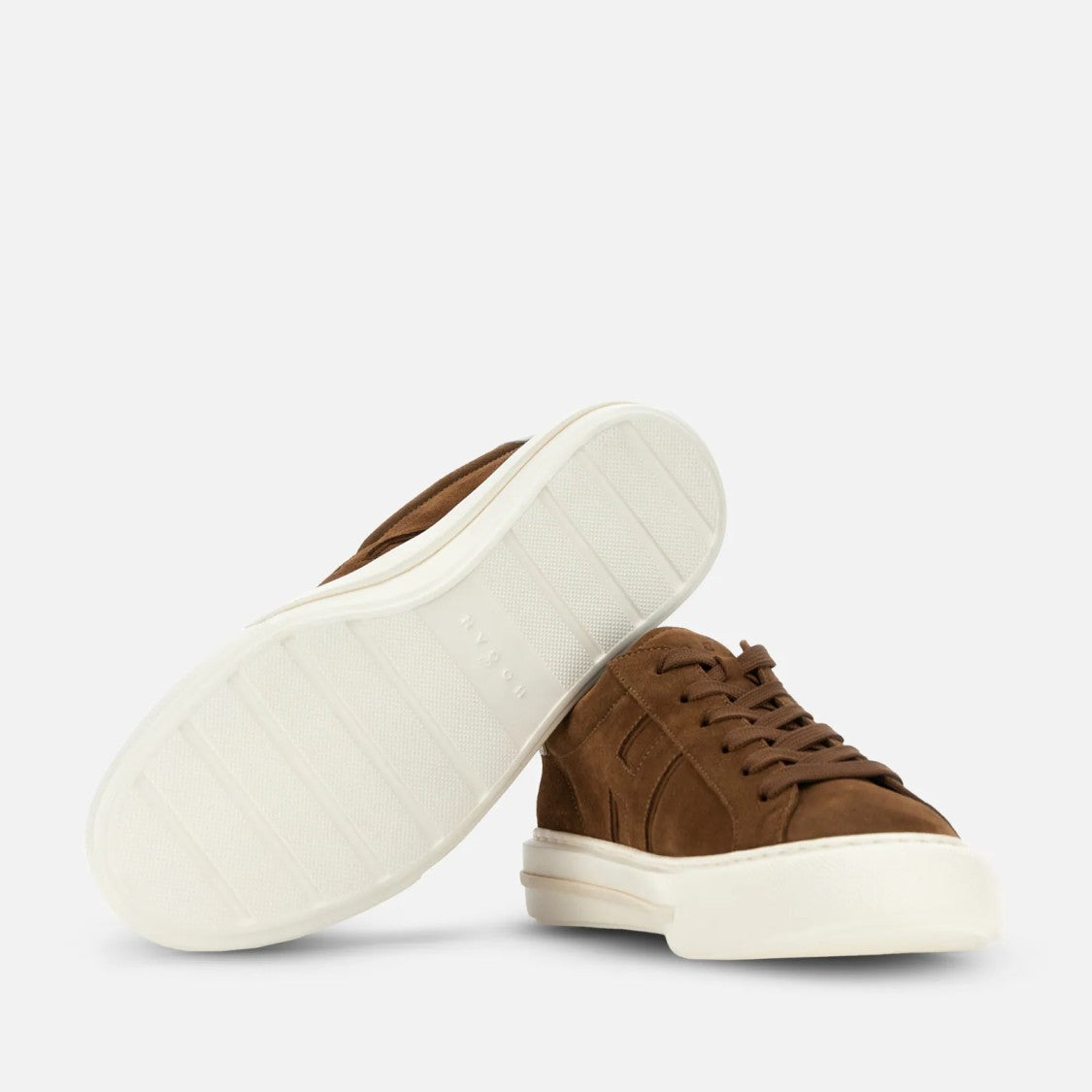 Hogan H691 Allacciato H Sneakers In Light Brown