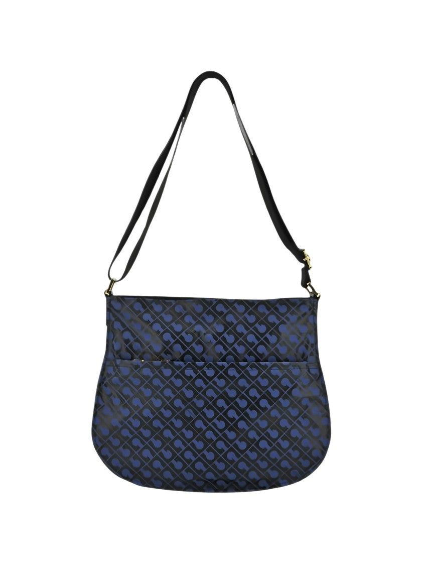 Gherardini Blue Monogram Canvas Small Satchel