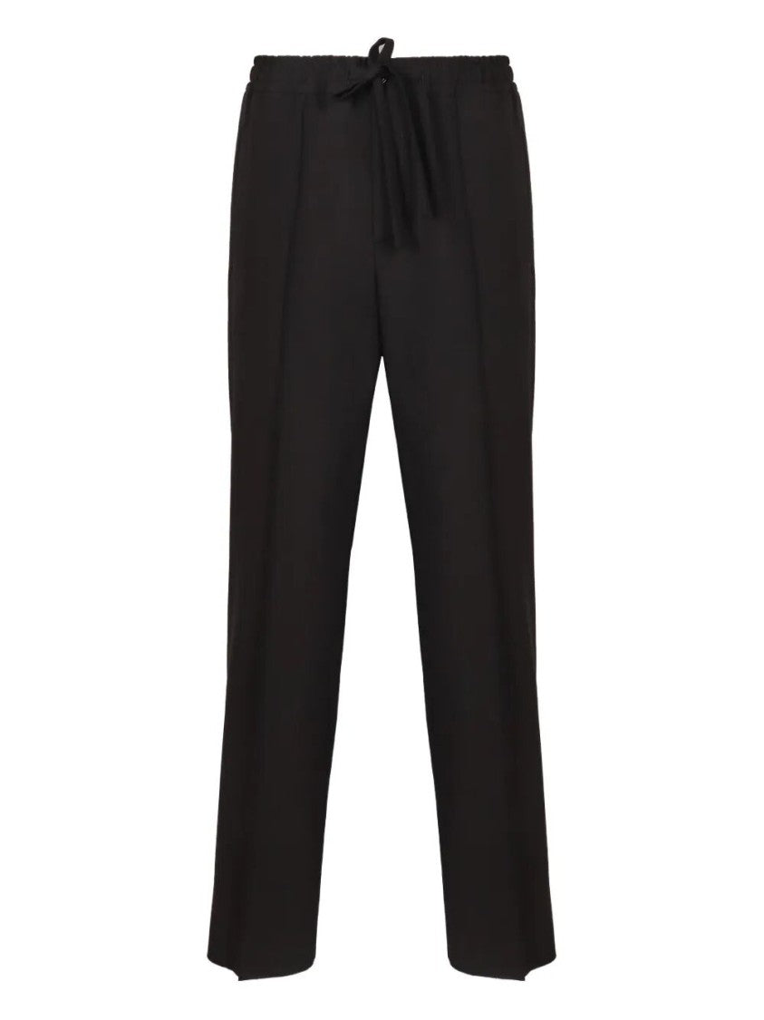 Valentino Relaxed Fit Black Wool Pants