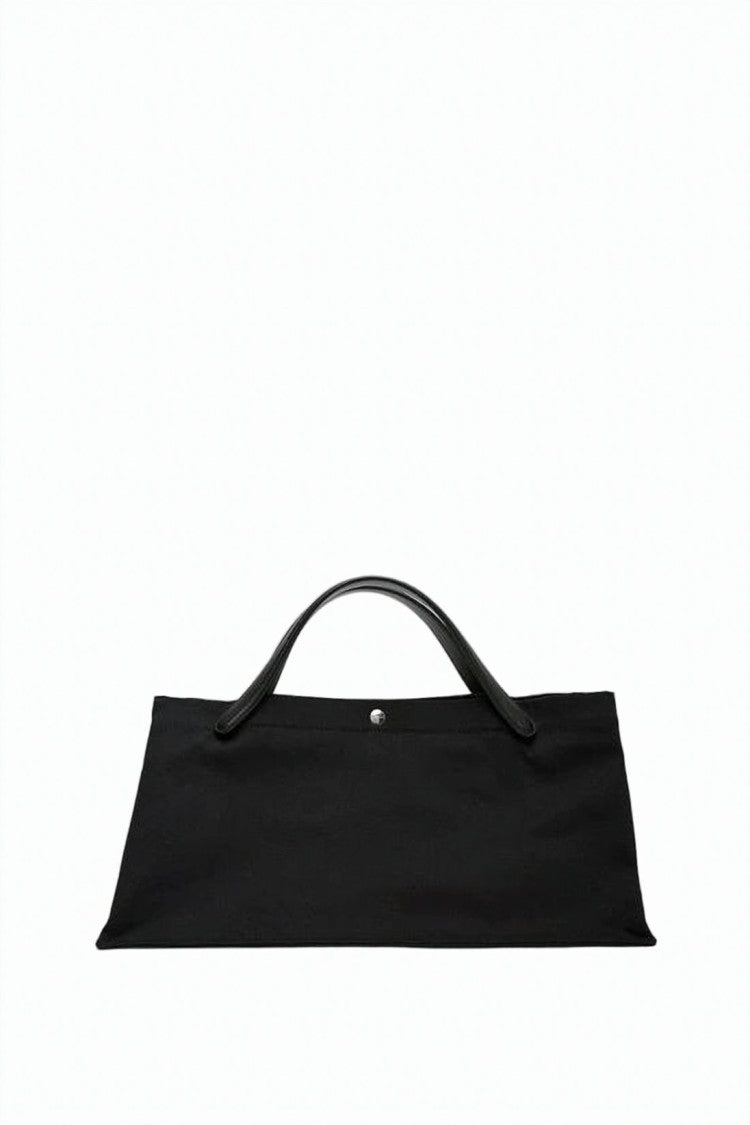 The Row Elongated Minimalist Tote Bag With Leather Accents