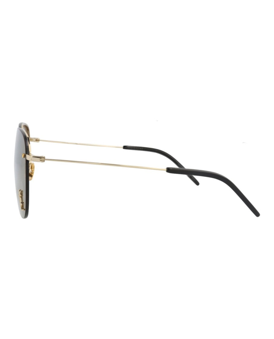Saint Laurent Aviator-Frame Metal Sunglasses