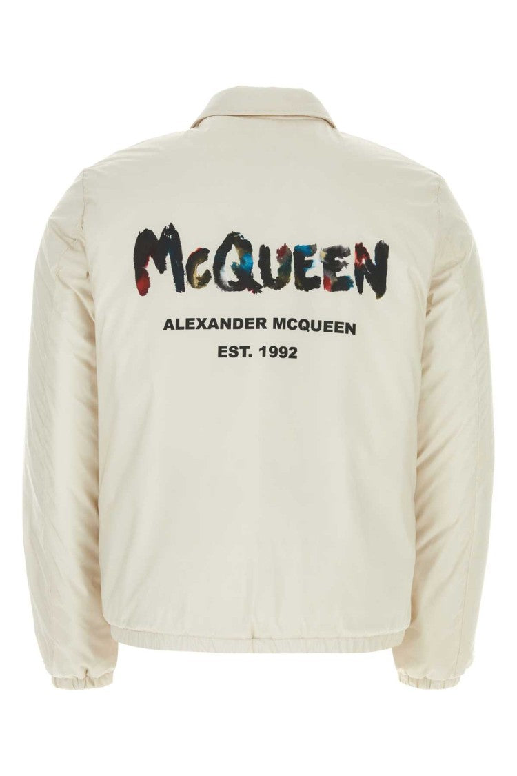 Alexander Mcqueen Sand Polyester Padded Jacket
