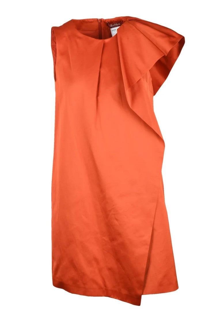 Max Mara Asymmetrical Ruffle Detail Mini Dress