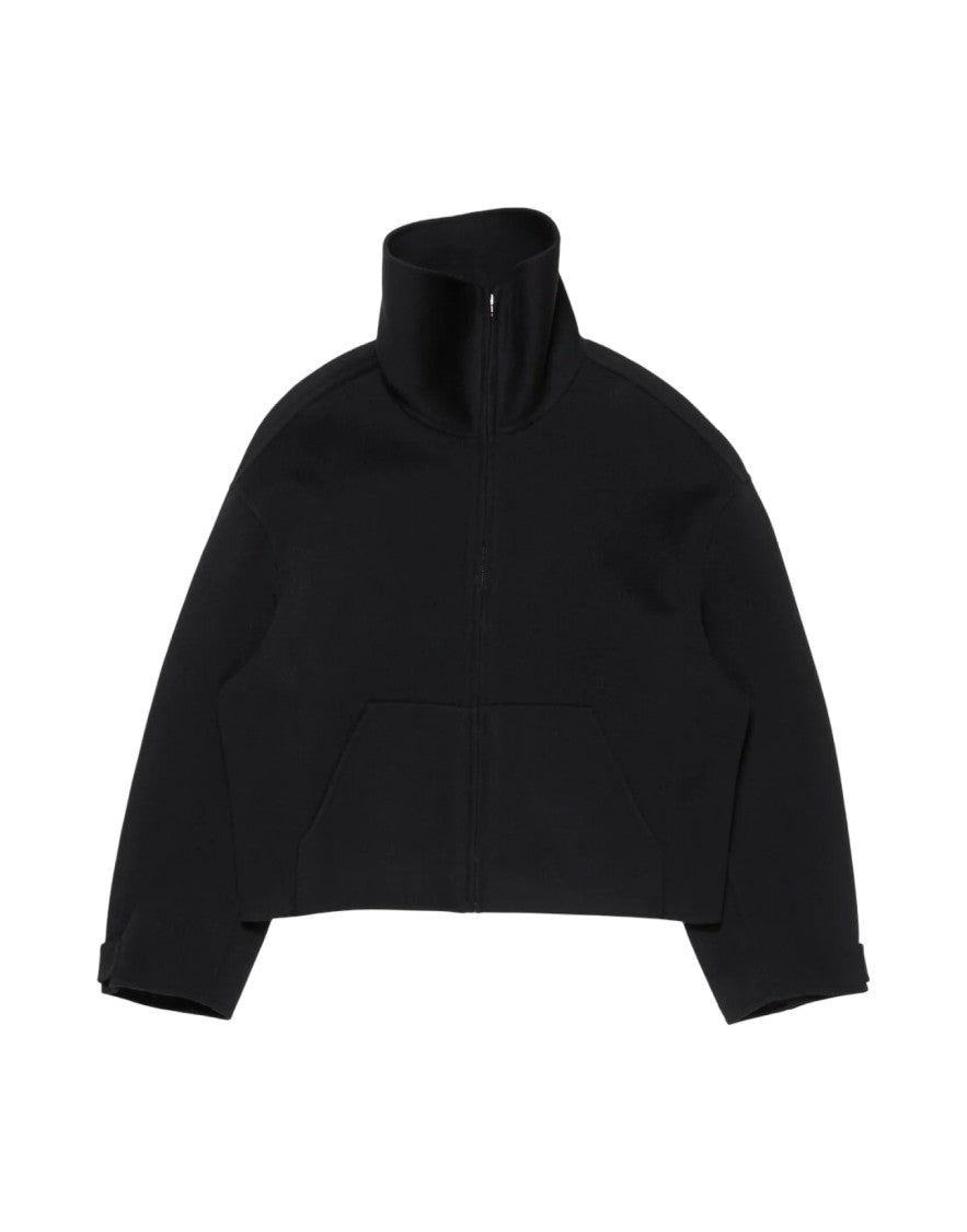 Acne Studios Cropped Jacket With High Stand Collar And Zipper Closure