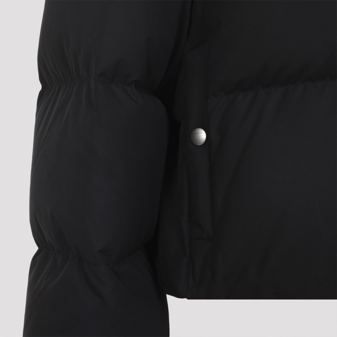 Moncler X Rick Owens Oversized Cropped Down-Filled Jacket With High Turtle-Neck And Rib Knit Cuffs