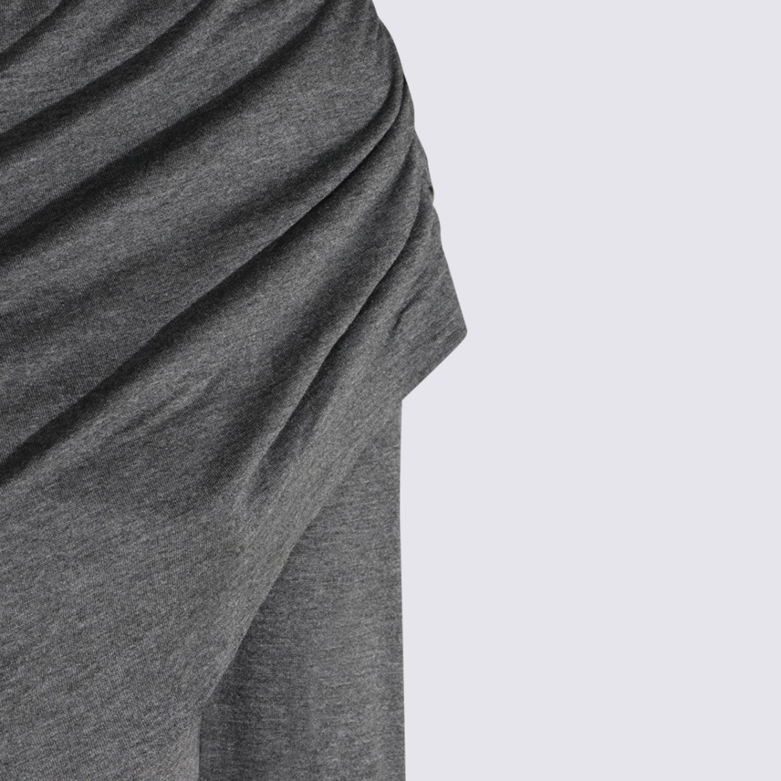 Isabel Marant Étoile Fitted Grey Top With Asymmetrical Draped Detail