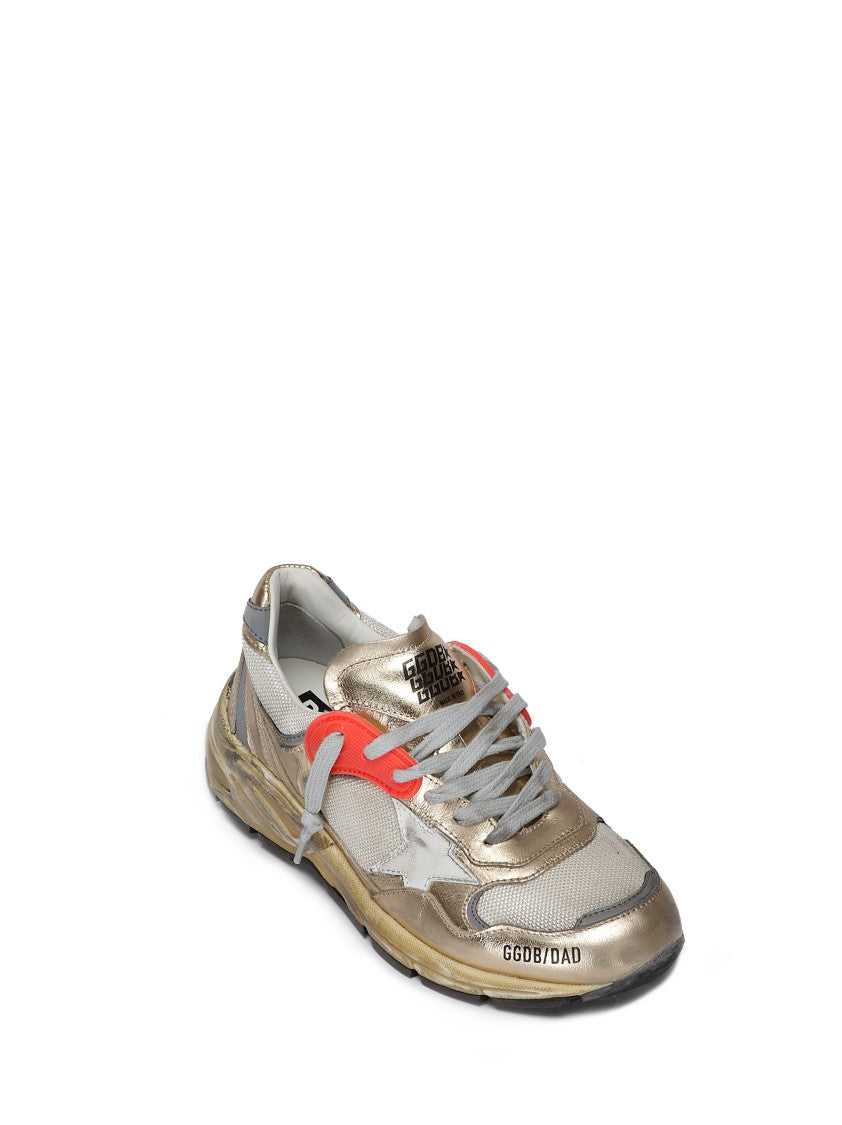 Golden Goose Vintage-Finish Golden Leather Sneakers