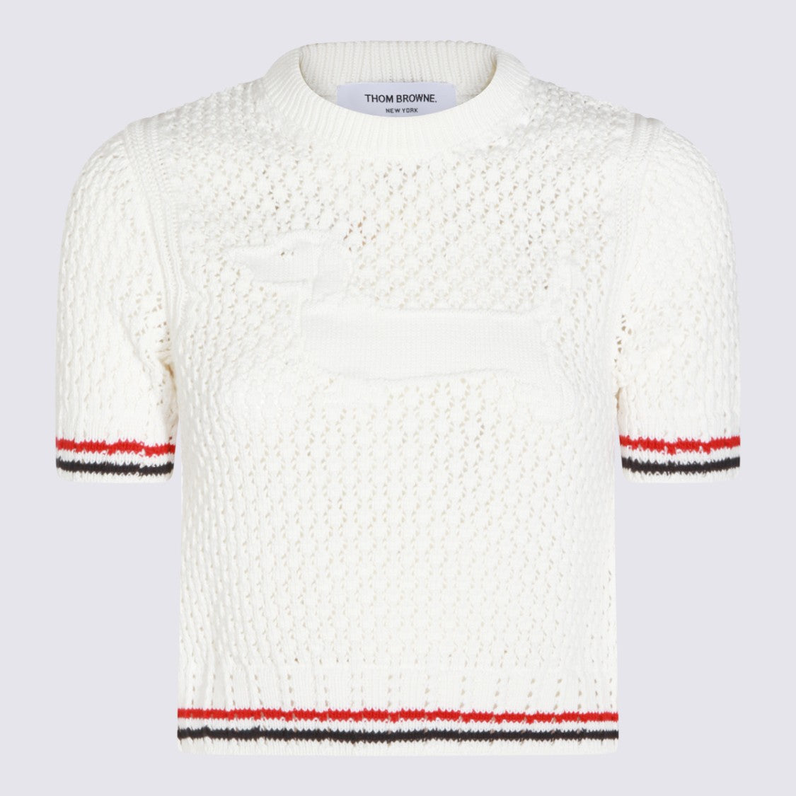 Thom Browne White Cotton Knitwear