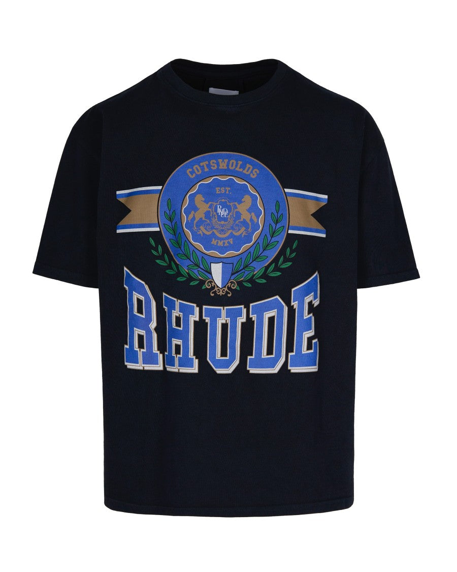 Rhude Cotswold Crest Tee Vintage Black T-Shirt