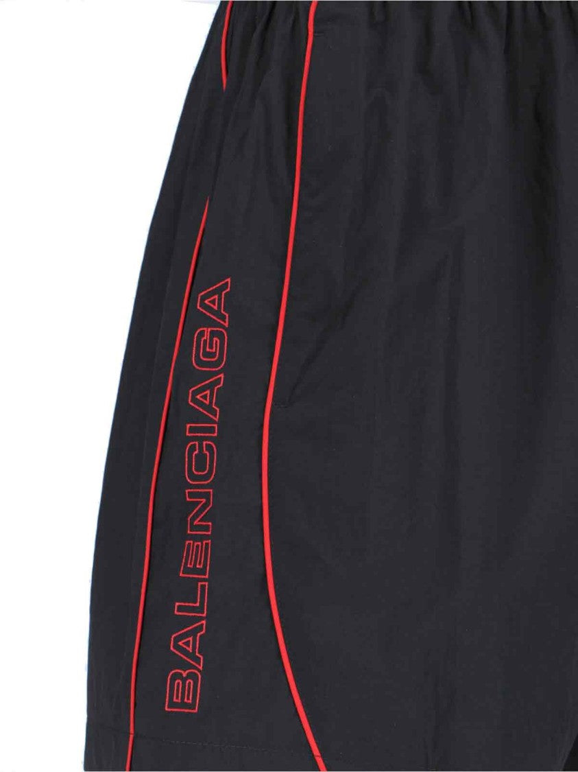 Balenciaga Logo Sports Shorts – Black