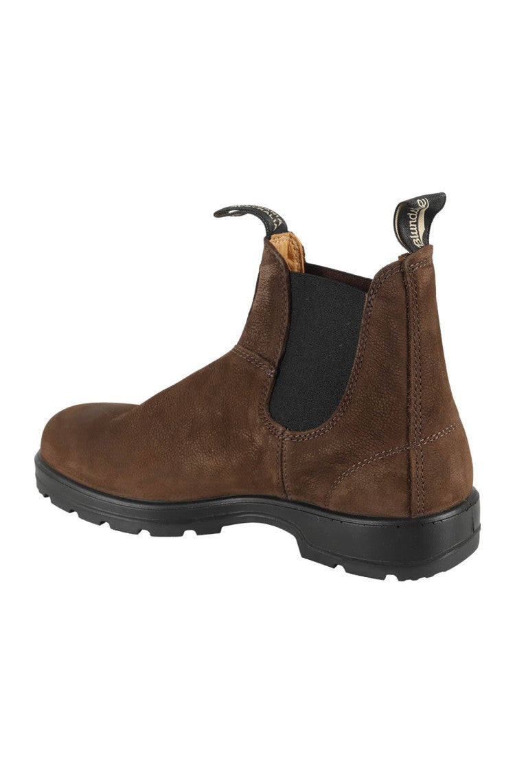 Blundstone Classic Brown Nubuck Boots With Side Elastics