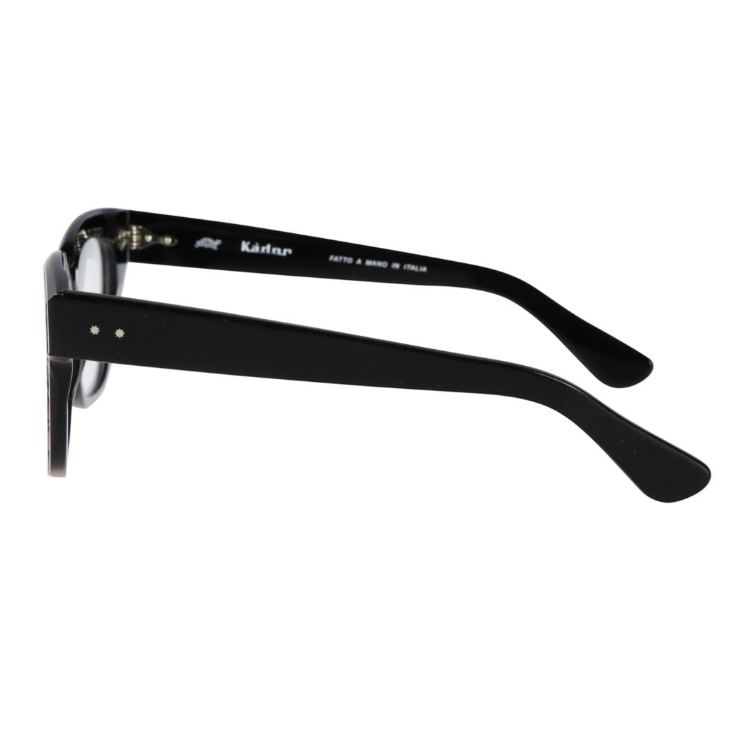 Kador Rombo Leopard Print Rectangular Frame Sunglasses With Black Temples