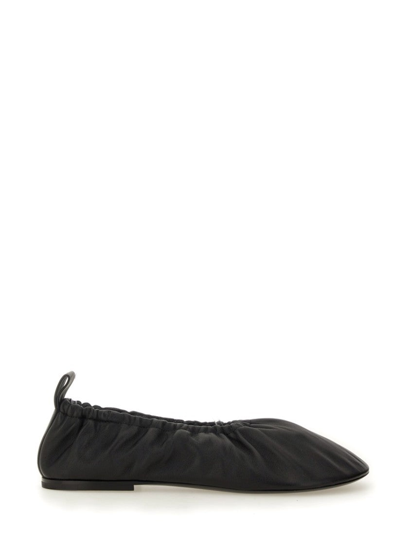 Jil Sander Nappa Ballerina Flats With Subtle Heel