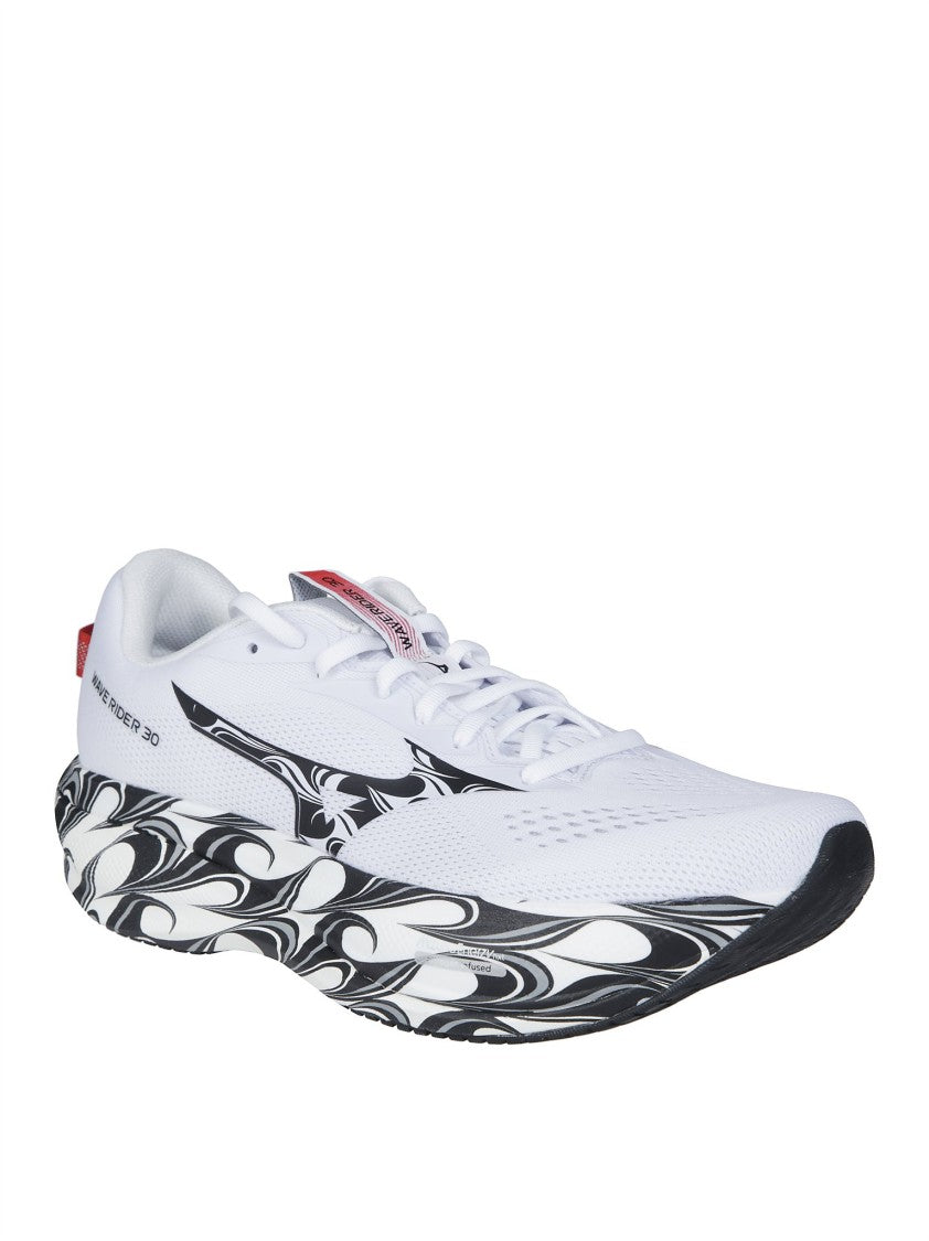 Mizuno Wave Rider 30 Disclosure White Black Sneakers