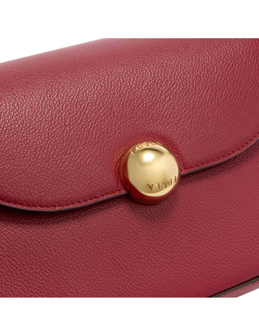 Furla Moonlight S Crossbody Bag In Cherry Leather