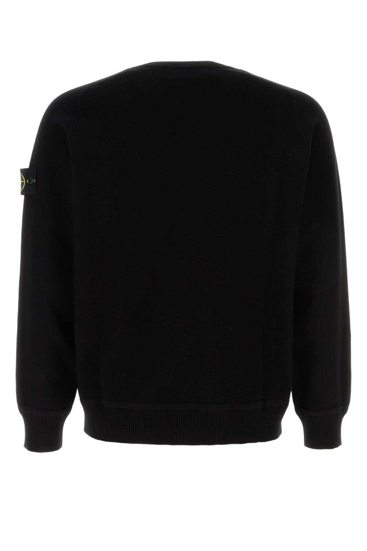 Stone Island Black Cotton Sweater