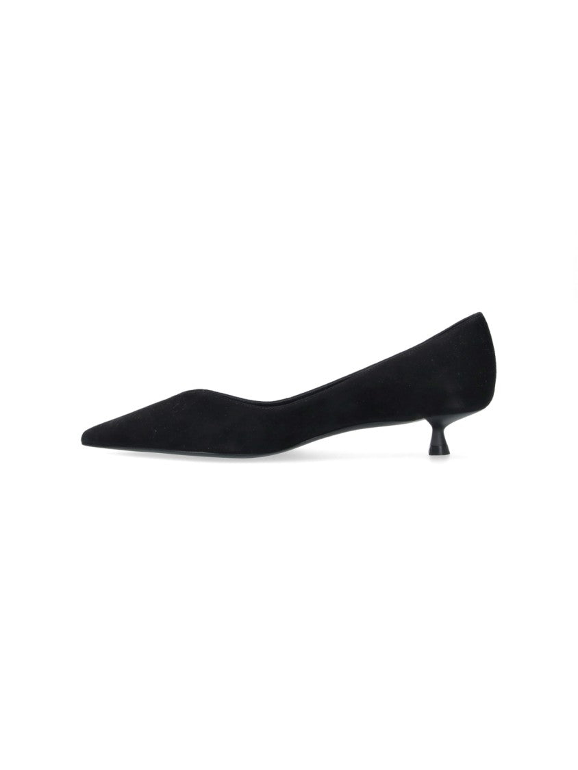 Stuart Weitzman Black Eva 35 Goat Leather Pumps