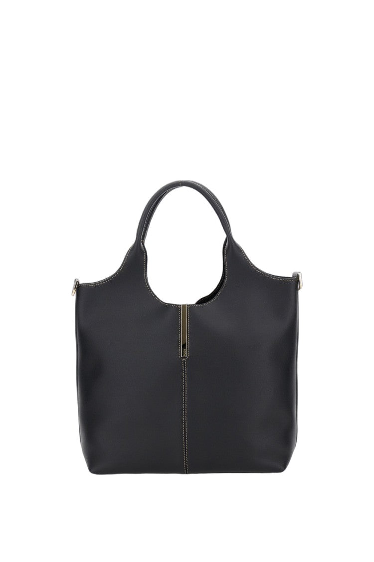 Tod's Smooth Calfskin Leather Bag With Engraved Logo