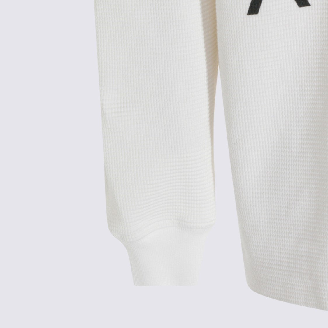 Awge Long-Sleeve Graphic T-Shirt With Waffle-Knit Texture