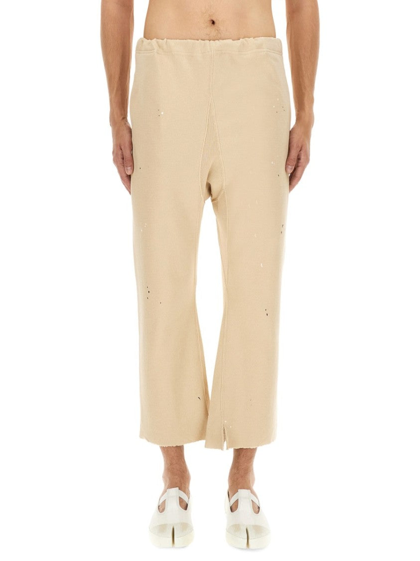 Maison Margiela Relaxed Fit Wide Leg Cotton Pants