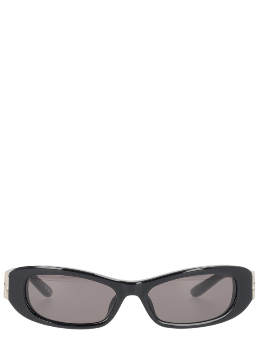 Balenciaga Rectangular Acetate Sunglasses With Metallic Detail